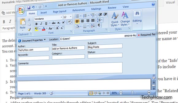 techyhow.com-how-to-add-remove-office-authors