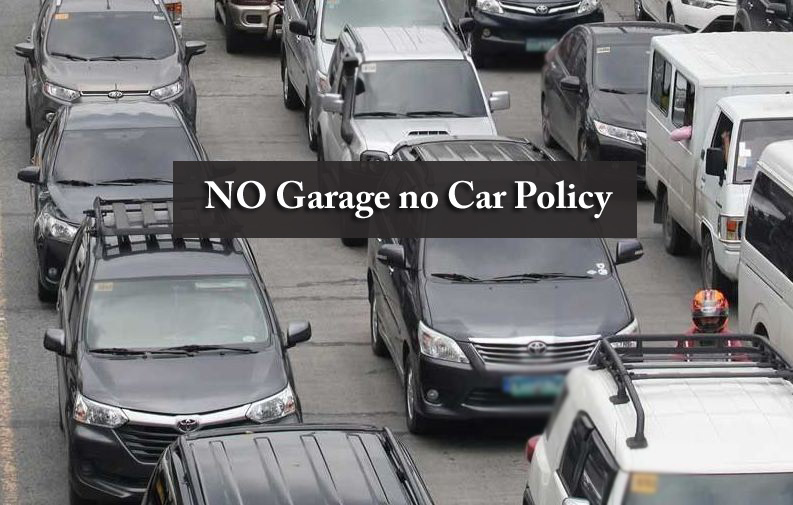 No garage, no car